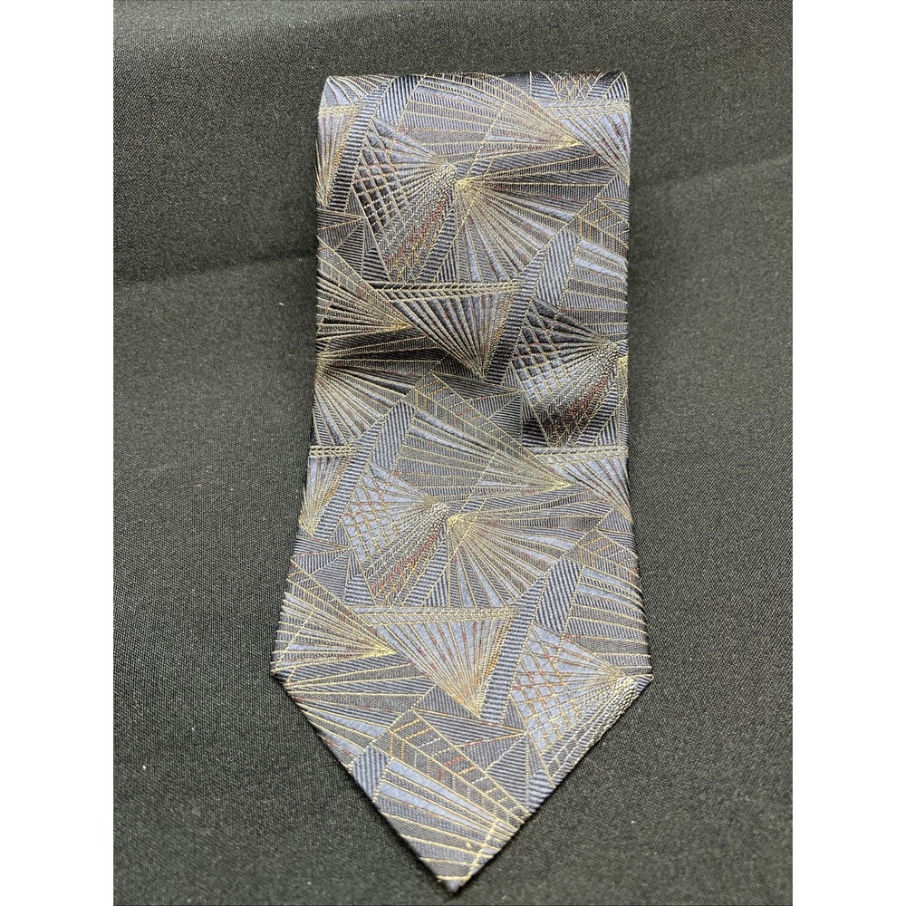 J.Z. Richards 100% Silk Nordstrom Necktie Tie Geometric Handmade In America USA